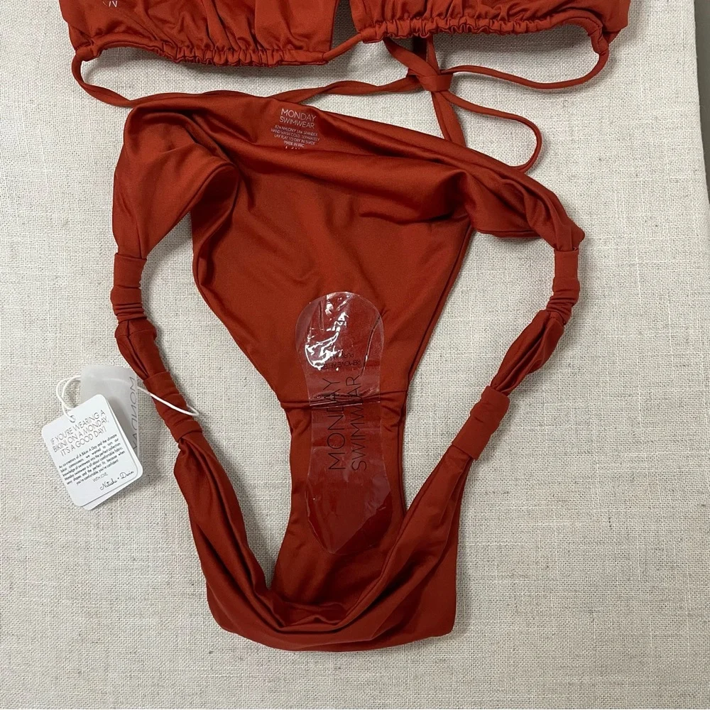 Monday Swimwear Rust Bikini Size L/V